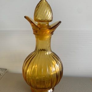 Vintage Amber Glass Avon Cruet Bottle